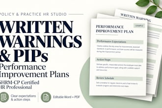 create employee written warnings and pips