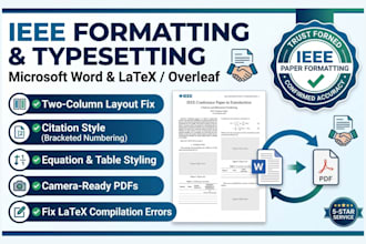 format your research paper to ieee template in word or latex