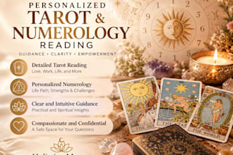 give you a personalized tarot and numerology reading