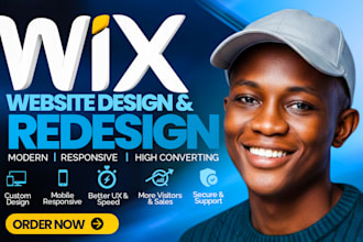 design wix website and redesign a business wix website