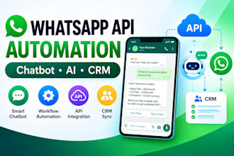 setup whatsapp business API, chatbot and automation