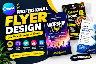design a modern professional flayer for your business or event