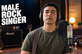 be your male rock singer for powerful metal vocals and rock vocals