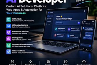 build a custom ai app, ai chatbot, saas or automation solution