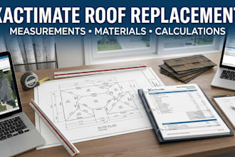 create an xactimate roof replacement estimate with measurements
