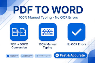 retype scanned PDF and images to word, fast