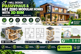 design passivhaus and net zero modular homes with 3d bim