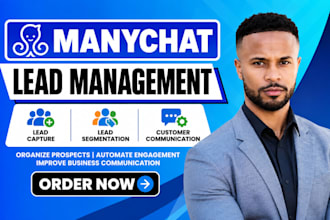 build manychat automation for lead management and customer follow up