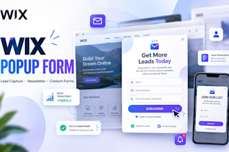 create professional wix popup, signup form or contact form