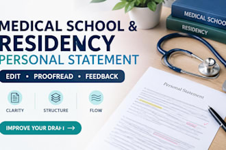 edit and proofread your medical school or residency personal statement