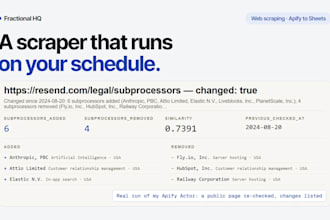 build a scheduled web scraper that fills your sheet or crm
