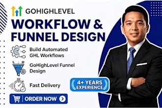 build your gohighlevel workflow, ghl workflow, and gohighlevel funnel design