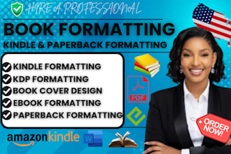 do book formatting kindle paperback KDP manuscript formatting book cover design