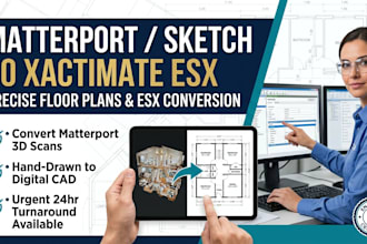 convert matterport scan and sketch to xactimate esx floor plan