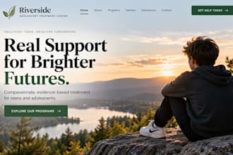 build squarespace teen rehab website adolescent treatment website youth website
