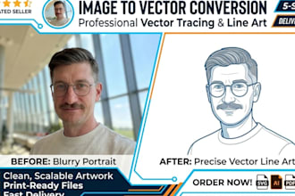 create uinque vector line art, trace images, and convert photos to line drawings