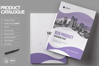 design professional b2b product catalog, wholesale catalog, booklet and brochure
