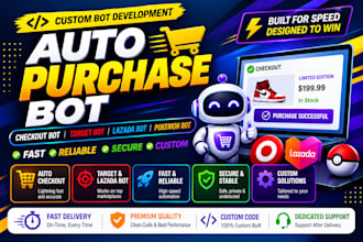do checkout bot, lazada bot, auto purchase bot, pokemon bot