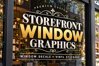 design storefront window graphics, window decals, vinyl stickers and signage