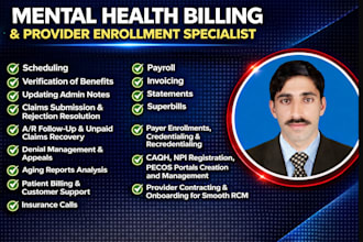 provide credentialing services, mental health billing