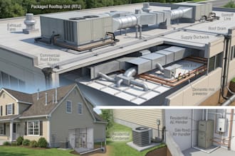 design residential or commercial hvac and plumbing systems for your project