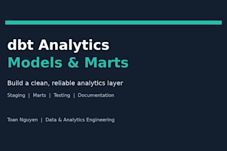 build or fix your dbt analytics models and marts