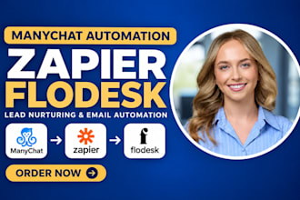 build manychat automation with zapier and flodesk