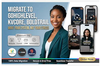 migrate your website, funnel, CRM, automation to gohighlevel kvcore boldtrail