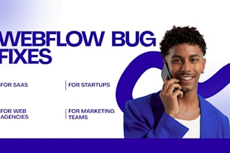 fix webflow bugs errors broken layouts and website issues for startups and saas