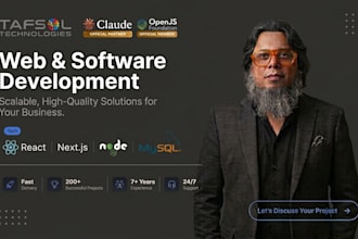 be your full stack developer for ai saas web apps and custom software