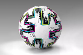 create any 3d sports ball model for games, football animation and rendering