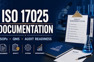 create iso iec 17025 documentation, sops, qms and audit readiness