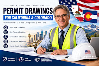 be your civil and structural engineer for california and colorado permits