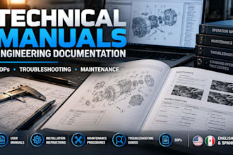 create professional technical manuals and documentation