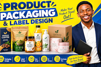 help with product packaging and label design, packaging box design