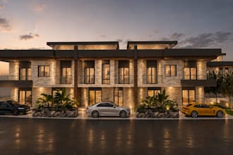 design modern building facades and create renders