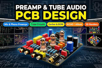 design audio preamp pcb for mic instrument and tube circuits