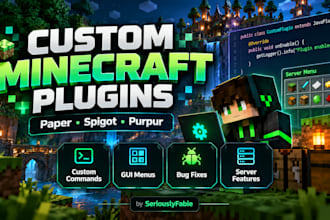 develop a custom minecraft paper or spigot plugin for your server