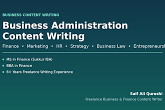 write business, finance and research articles