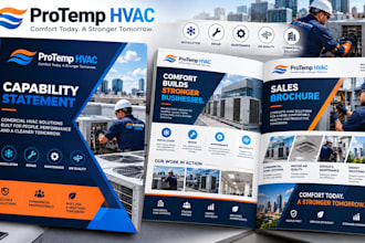 design hvac service company profile capability statement and sales brochure