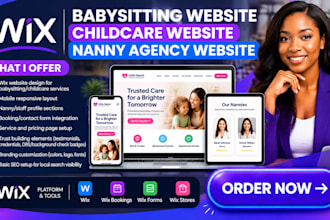do wix babysitting website childcare website nanny agency website