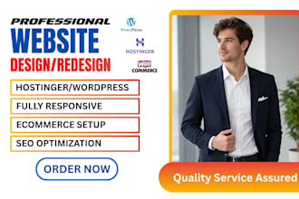 design or redesign hostinger website or wordpress website for coaches and saas