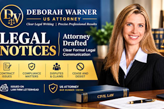 draft a professional legal notice as a US attorney