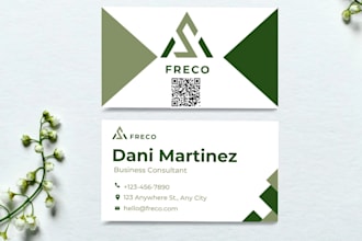 design modern luxury business card with qr code