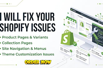 fix shopify product pages, variants, collections, navigation and theme issues