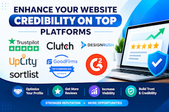 do clutch g2 management capterra designrush ORM reputation gmb