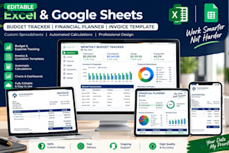 design editable excel google sheets budget spreadsheet vba and invoice templates
