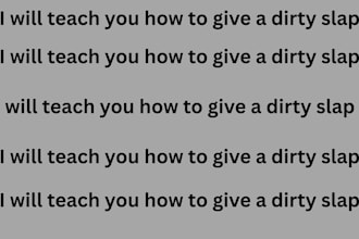 teach you how to give a dirty slap
