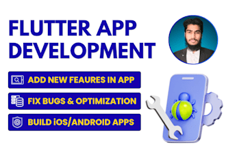 add features to flutter app, fix bugs, app design