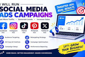 run facebook instagram tiktok pinterest and twitter ads campaigns